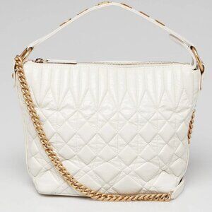 Chanel White Quilted Calfskin Leather State of The Art Hobo Bag